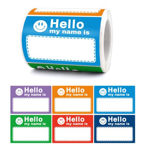 Buy Goodern 1 Roll 250pcs Colors Name Tags Labels Name Tag Labelshello