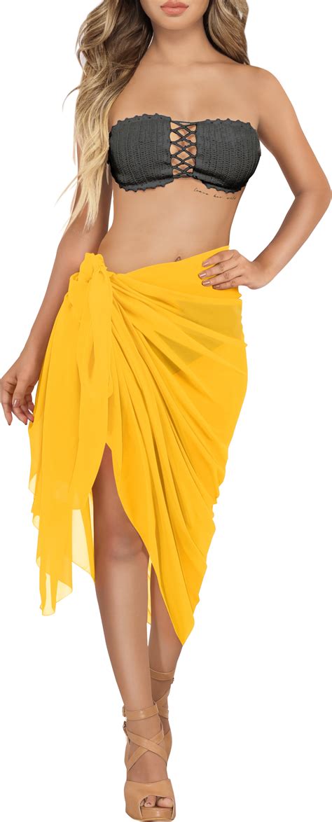 HAPPY BAY Chiffon Summer Bikini Cover Up Beach Wraps Sarong Sheer