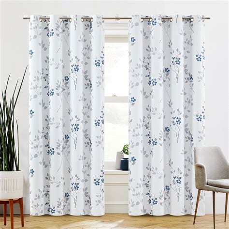 Amazon Beauoop Botanical Print Bedroom Curtains Inches Long