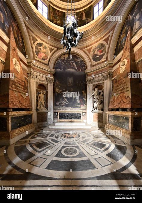 Rom Italien Basilica Di Santa Maria Del Popolo Die Chigi Kapelle La Cappella Chigi Der