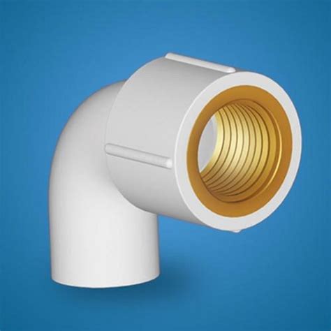 Upvc Brass 0 5 To 3 Inch White Upvc Female Brass Threaded 90 Degree