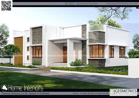 Square Feet Single Floor Contemporary Home Design