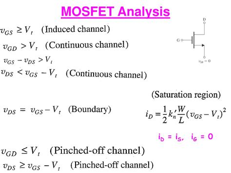 PPT Small Signal Model MOS Field Effect Transistors MOSFETs