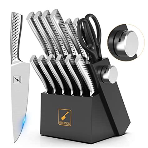 Imarku Knife Set Pcs Knife Sets For Kitchen With Block One Piece