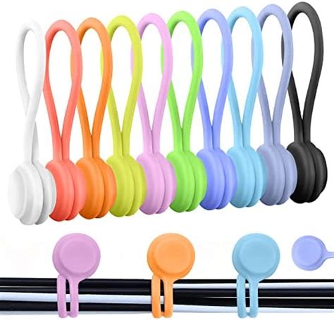 35 Pcs 4 5inch Silicone Cable Ties Reusable Zip Ties Elastic Cord Ties