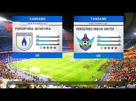 Persipura Jayapura Vs Persegres Gresik United PES 2017 YouTube