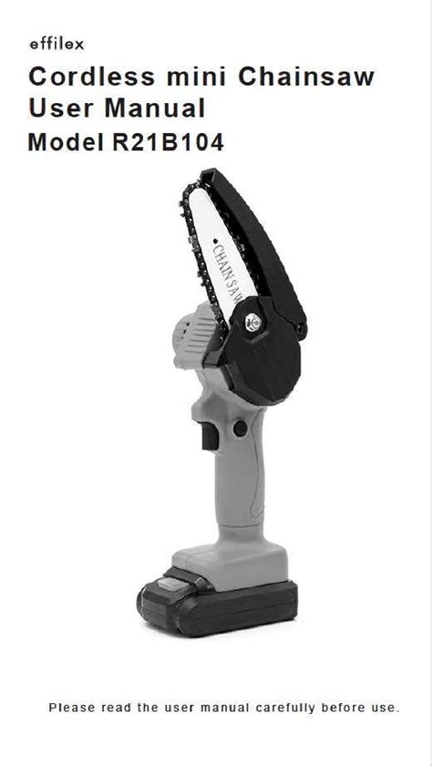 effilex Cordless mini Chainsaw User Manual - Manuals+