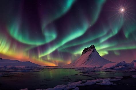 Premium Photo | Aurora borealis on night sky