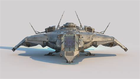 Spaceship model on Behance