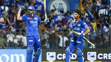 MI Vs RR IPL 2023 Tim Davids Late Blitz Helps Mumbai Indians Over