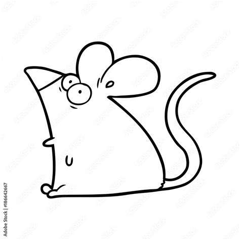 cartoon frightened mouse Stock Vector | Adobe Stock