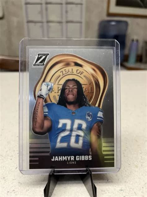 2023 JAHMYR GIBBS zèle d approbation Zenith RC Detroit Lions EUR 3 74