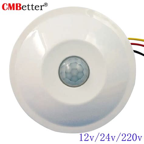 Pir Motion Sensor 220v 24vอินฟราเรดการเคลื่อนไหวอัตโนมัติเครื่องตรวจจับ12โวลต์ledโคมไฟเพดานไม่มี