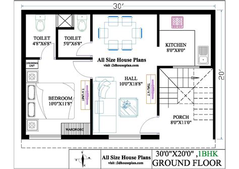 30 By 20 House Plan | Best 600 Sqft House Plan | 1bhk House