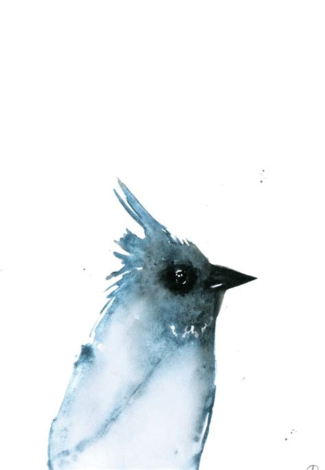 Bird Watercolour By Nadia Moniatis Artfinder