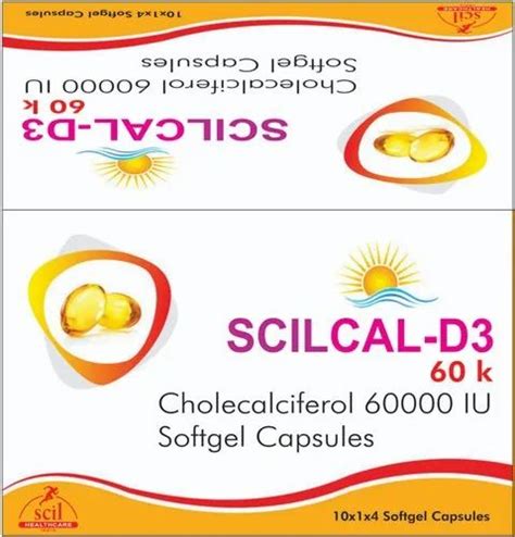 Cholecalciferol 60000 IU Softgel Capsules 10 X 1 X 4 CAP At Rs 120