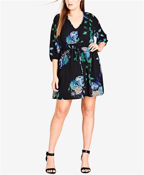 City Chic Trendy Plus Size A Line Dress Macys