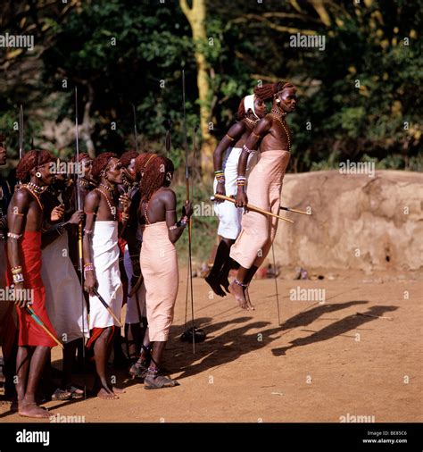 Kenya Masai Tribal Dancing Stock Photo Alamy