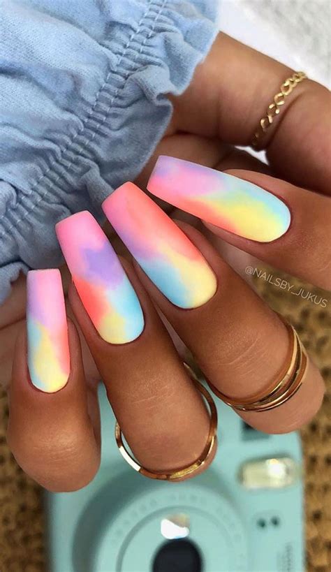 57 Pretty Nail Ideas The Nail Art Everyones Loving Tie Dye Nails Design