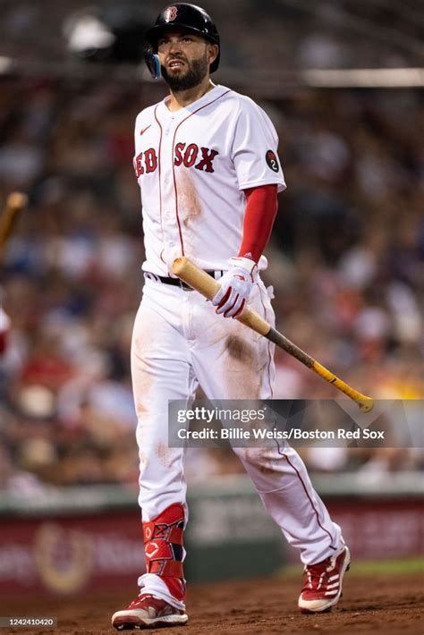 Eric Hosmer Of The Boston Red Sox Reacts As He Is Injured While News