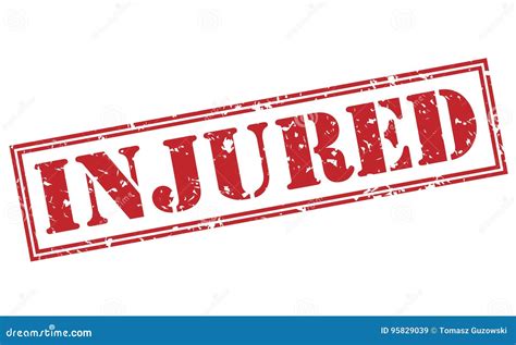 Injured Stamp On White Background Stock Illustration Illustration Of