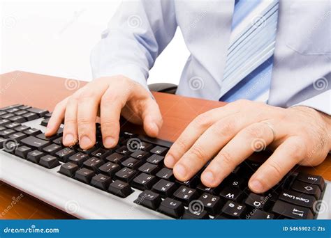 man typing   computer stock photo image  notebook