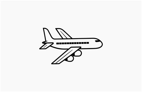 Plane Outline Vector Icon Graphic by Gfx_Expert_Team · Creative Fabrica