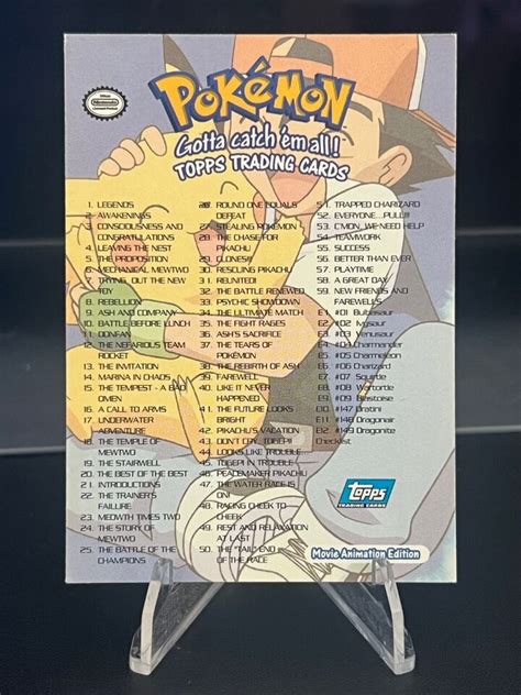 Topps Pokemon Tv Animation Edition Series Checklist Non Holo