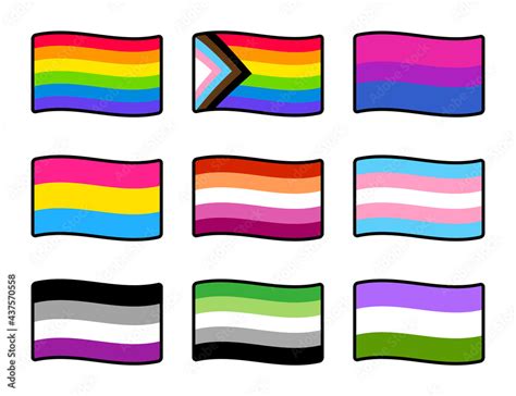 LGBT Pride Flags Set Stock Vector Adobe Stock