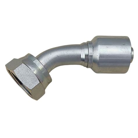 Conector Codo 45º Rosca ORFS Cara Plana Seal Lok Hembra 1 Manguera 3