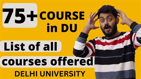 List of all courses offered by Delhi university | DU is offering 75+ courses in various colleges ...