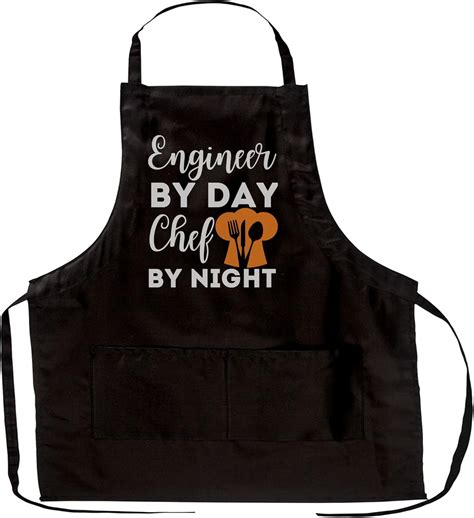 Wingtoday Engineer By Day Chef By Night T Shirt Engineering Apron