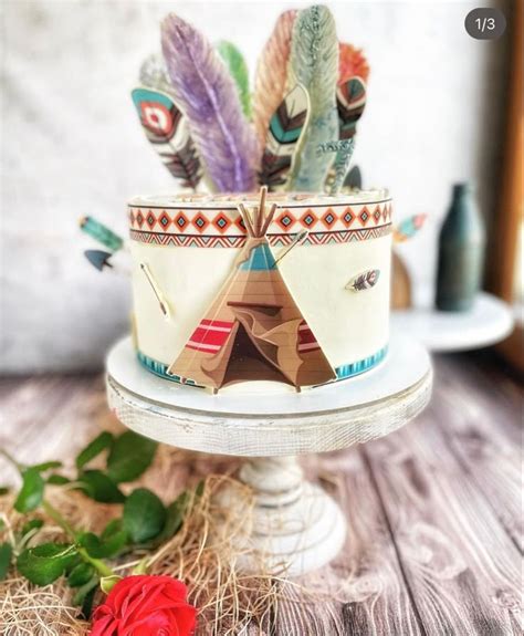 Торт перья индейцы индейский торт | Rose gold party, Gold party, Party