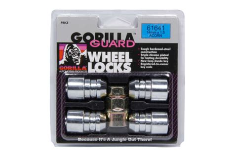 Gorilla Wheel Lock Guard Acorn 14mm X 1 5 Spline Drive Key Chrome Set