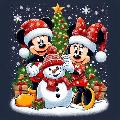 Mickey And Minnie Mouse Disney Merry Christmas Mickey Christmas