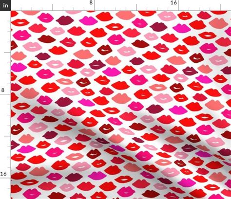 lips // lipstick fabric print pattern be - Spoonflower