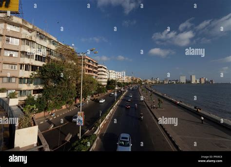 View of Nariman Point skyline from Marine Drive, Mumbai, Maharashtra ...