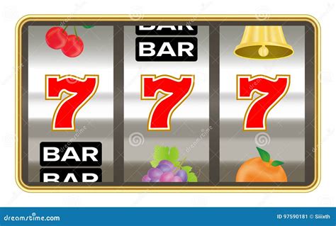 Triple Seven Number On Slot Machine Vector Stock Vector Illustration