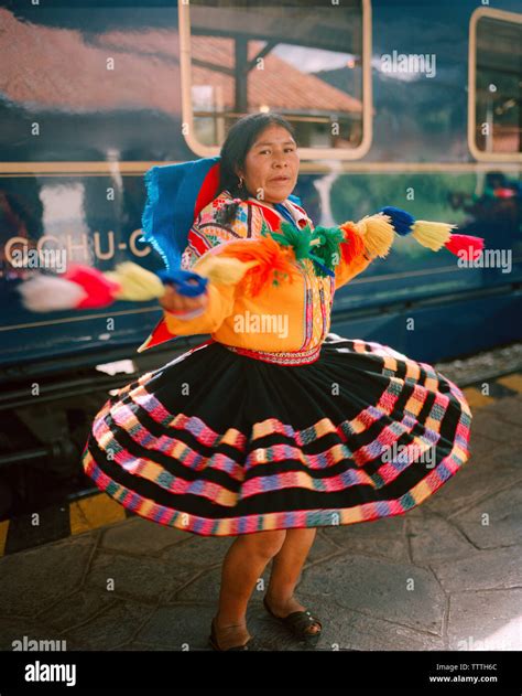 PERU Cusco South America Latin America Mature Woman In Traditional