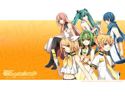 Hatsune Miku Kagamine Rin Kagamine Len Megurine Luka Kaito And 1 More Vocaloid Drawn By