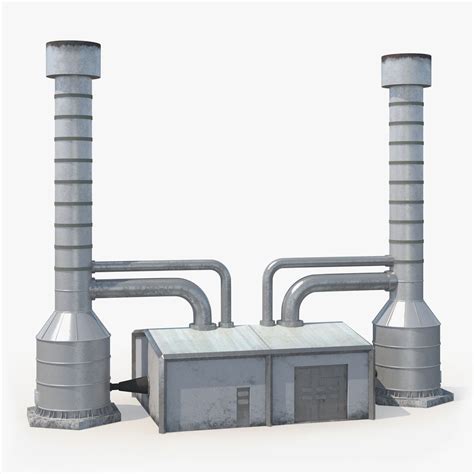 Geothermal Power Plant Cooling Tower 3D Model 39 Max Obj Ma Fbx