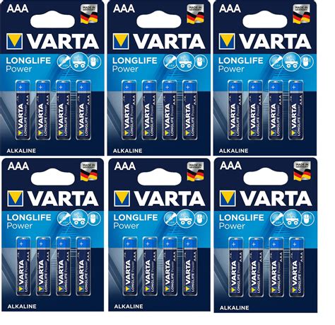 Varta Long Life Power Batteries Alkaline Sizes Aa Aaa C Choose