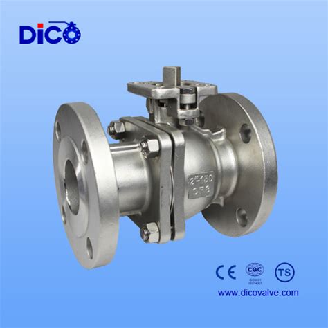 ANSI 150lb Stainless Steel 2PC Flange Floating Ball Valve With Mounting