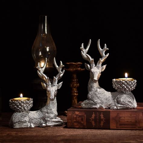 Pcs Christmas Stag Candle Holder Candle Holder Home Xmas Decor For