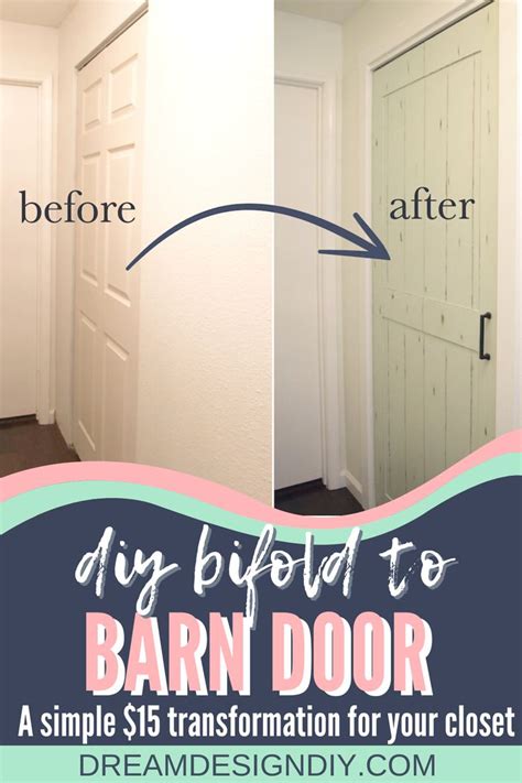 DIY Bifold Barn Door Transform A Closet Door For 15 With 1 4