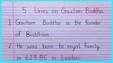 Lines On Gautam Buddha In English Lines On Gautam Buddha