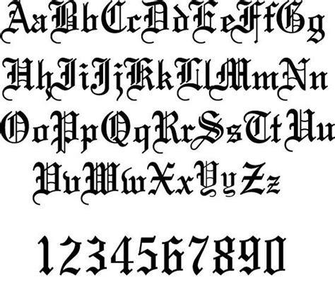 Old English Font Clipart Files For Cricut Old English Etsy