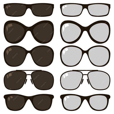 Oculos De Sol Desenho - Óculos de sol e conjunto de desenho vetorial de óculos isolado em um ...