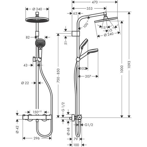 Colonne De Douche Crometta S Jet Avec Mitigeur Thermostatique Chrom