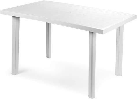 Amazon de Mojawo Bistrotisch Kunststoff 80x75cm Velo Weiß rechteckig